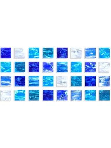 Karo Studios Block Series 32-Piece Water Glass Wall Sculpture | Thumbnail 1 Karo Studios Block Series 32-Piece Water Glass Wall Sculpture | Thumbnail 1
