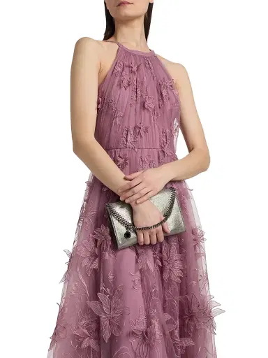 THEIA Women's Lux Floral-Embroidered Gown - Dusk - Size 16 | Thumbnail 6