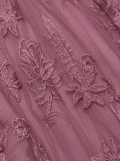 THEIA Women's Lux Floral-Embroidered Gown - Dusk - Size 16 | Thumbnail 7
