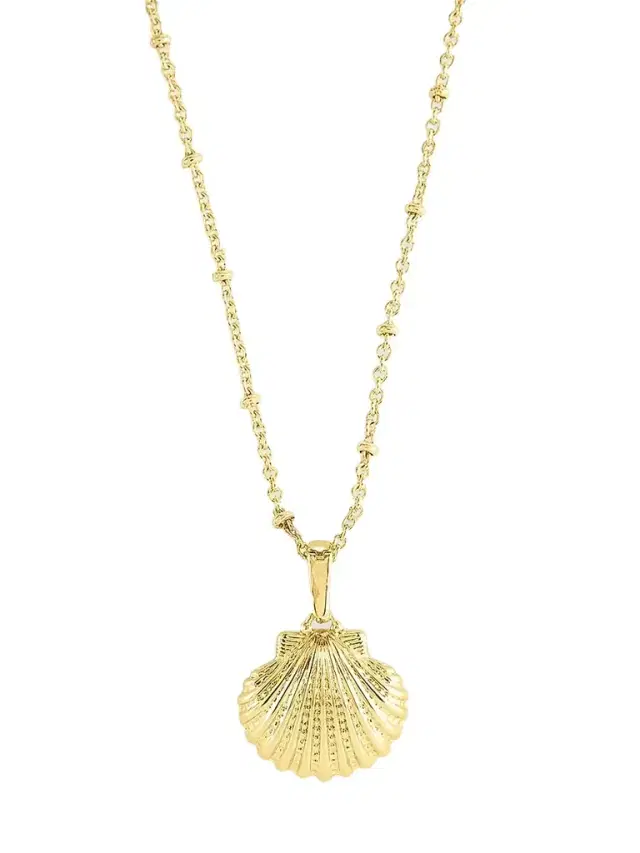 Women's 18K-Gold-Plated Scallop Shell Charm - Gold