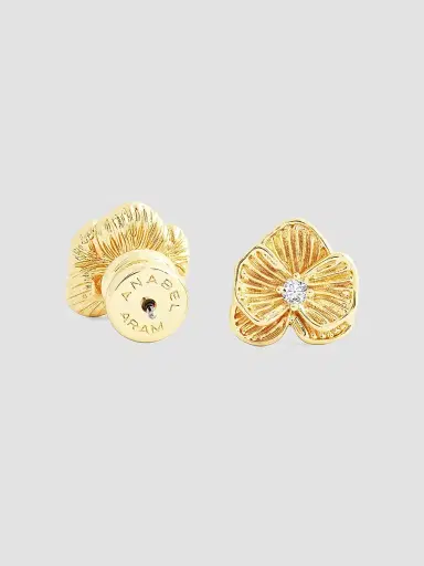 Anabel Aram Women's Orchid 18K-Gold-Plated & Cubic Zirconia Stud Earrings - Gold | Thumbnail 2 Anabel Aram Women's Orchid 18K-Gold-Plated & Cubic Zirconia Stud Earrings - Gold | Thumbnail 2
