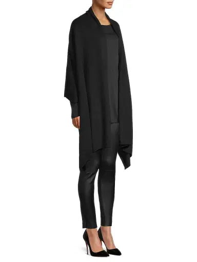 Sofia Cashmere Women's Cashmere Knit Wrap - Black | Thumbnail 4 Sofia Cashmere Women's Cashmere Knit Wrap - Black | Thumbnail 4
