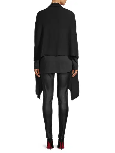 Sofia Cashmere Women's Cashmere Knit Wrap - Black | Thumbnail 5 Sofia Cashmere Women's Cashmere Knit Wrap - Black | Thumbnail 5