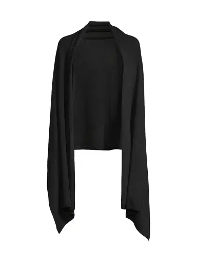 Sofia Cashmere Women's Cashmere Knit Wrap - Black | Thumbnail 1 Sofia Cashmere Women's Cashmere Knit Wrap - Black | Thumbnail 1