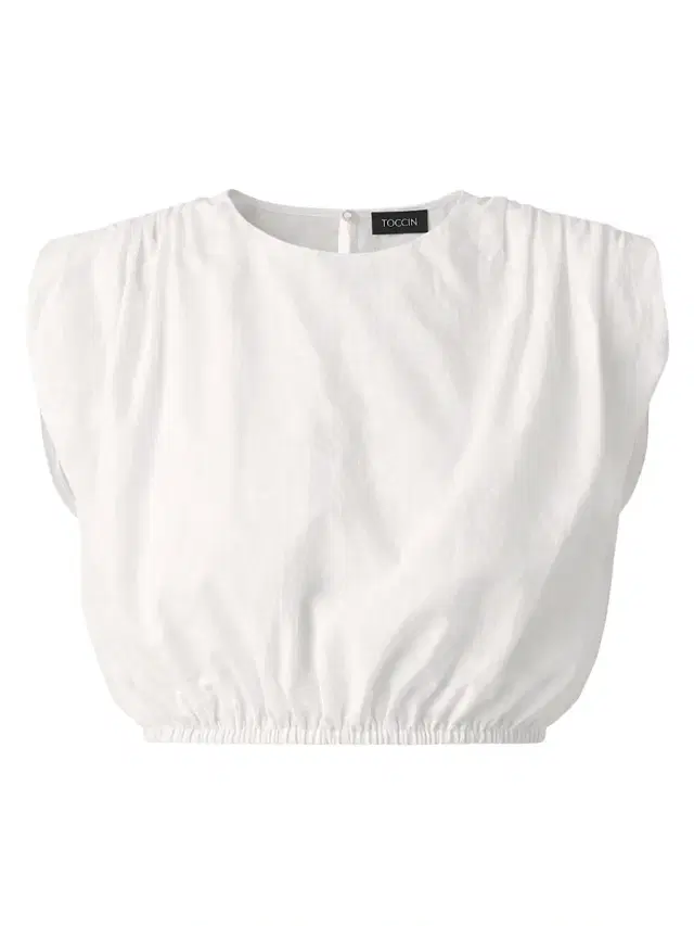 Toccin Women's Sirelle Linen-Cotton Crop Top - Coconut