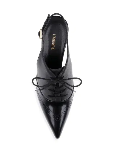 L'Agence Women's Shreya 80MM Leather Slingback Pumps | Thumbnail 5 L'Agence Women's Shreya 80MM Leather Slingback Pumps | Thumbnail 5