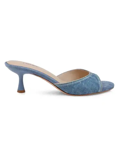 L'Agence Women's Arleen 60MM Denim Sandals - Light Denim - Size 6.5 | Thumbnail 1 L'Agence Women's Arleen 60MM Denim Sandals - Light Denim - Size 6.5 | Thumbnail 1