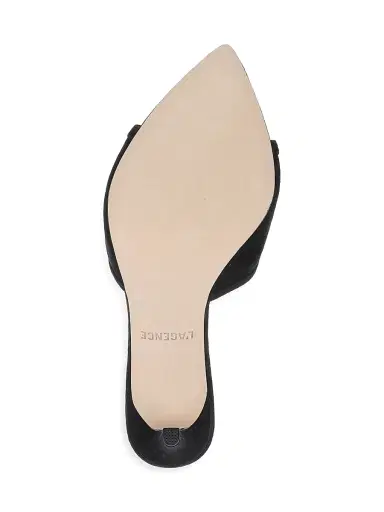 L'Agence Women's Thames II 90MM Suede Slip-On Sandals - Black Suede - Size 10 | Thumbnail 6