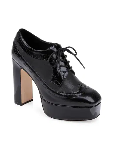 L'AGENCE Women's Tania 125MM Leather Platform Pumps - Black Leather | Thumbnail 2 L'AGENCE Women's Tania 125MM Leather Platform Pumps - Black Leather | Thumbnail 2