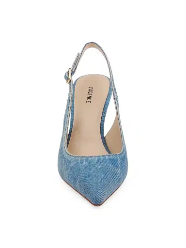 L'Agence Women's Vichy 90MM Denim Slingback Pumps - Blue Denim - Size 9.5 | Thumbnail 4 L'Agence Women's Vichy 90MM Denim Slingback Pumps - Blue Denim - Size 9.5 | Thumbnail 4