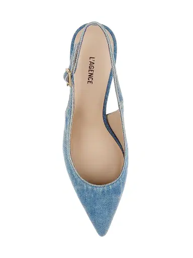 L'Agence Women's Vichy 90MM Denim Slingback Pumps - Blue Denim - Size 9.5 | Thumbnail 5 L'Agence Women's Vichy 90MM Denim Slingback Pumps - Blue Denim - Size 9.5 | Thumbnail 5