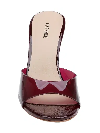 L'Agence Women's Avery 100MM Curved-Heel Sandals - Wine - Size 8 | Thumbnail 4 L'Agence Women's Avery 100MM Curved-Heel Sandals - Wine - Size 8 | Thumbnail 4