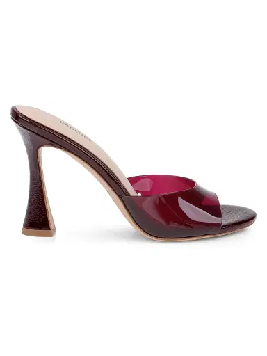 L'Agence Women's Avery 100MM Curved-Heel Sandals - Wine - Size 8 | Thumbnail 1 L'Agence Women's Avery 100MM Curved-Heel Sandals - Wine - Size 8 | Thumbnail 1