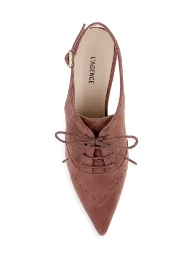 L'Agence Women's Shreya 80MM Suede Slingback Pumps - Hazel Suede - Size 10 | Thumbnail 5 L'Agence Women's Shreya 80MM Suede Slingback Pumps - Hazel Suede - Size 10 | Thumbnail 5
