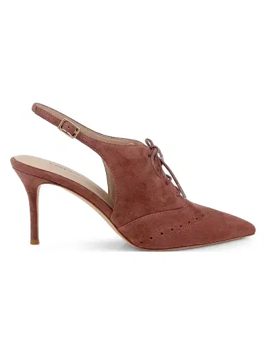 L'Agence Women's Shreya 80MM Suede Slingback Pumps - Hazel Suede - Size 10 | Thumbnail 1 L'Agence Women's Shreya 80MM Suede Slingback Pumps - Hazel Suede - Size 10 | Thumbnail 1