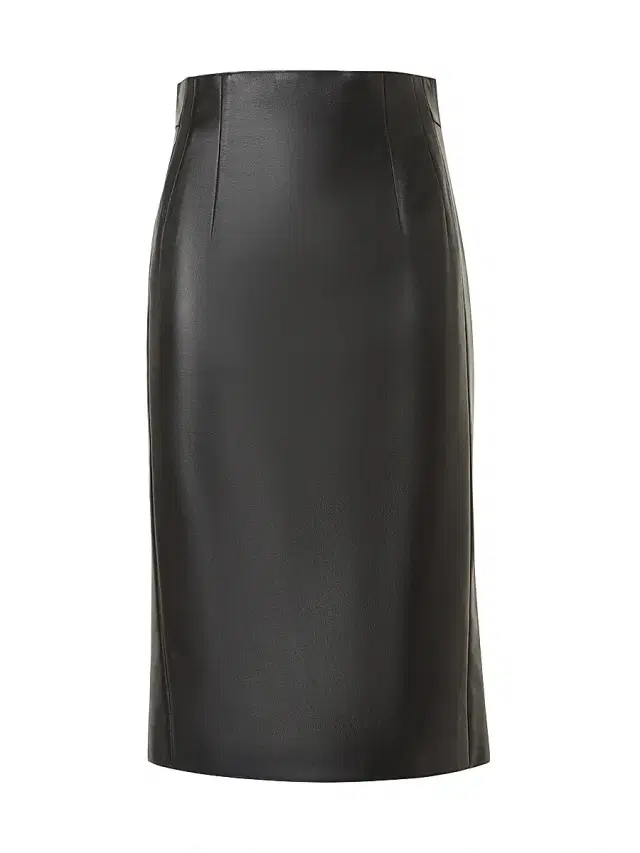 Women's Leather Pencil Skirt - Black