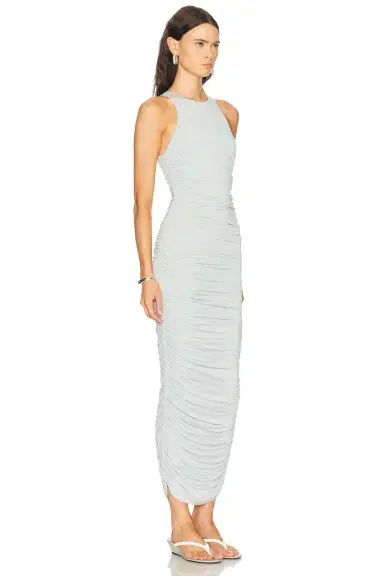 Skims Cupro Jersey Long Ruched Dress | Thumbnail 2 Skims Cupro Jersey Long Ruched Dress | Thumbnail 2
