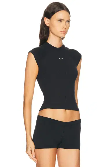 Nike NSW Chill Knit Rib Short Sleeve Top | Thumbnail 2
