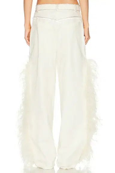 Lapointe Cotton Twill Embroidered Straight Leg Pant | Thumbnail 4 Lapointe Cotton Twill Embroidered Straight Leg Pant | Thumbnail 4