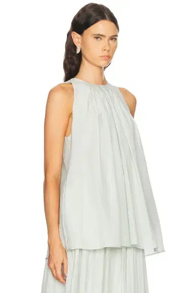 Loulou de Saison Liao Pleated Neckline Blouse | Thumbnail 2