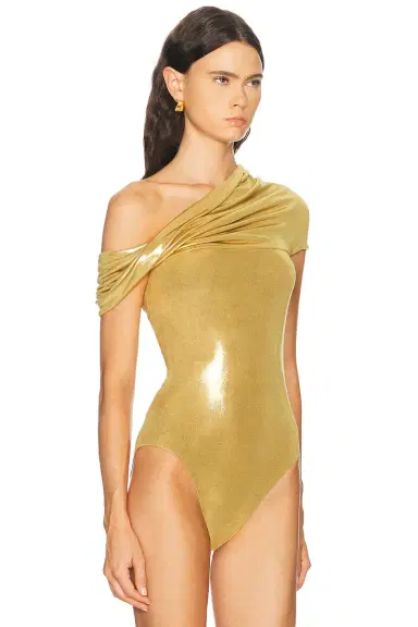 Norma Kamali Sleeveless Cowl Neck Bodysuit | Thumbnail 3