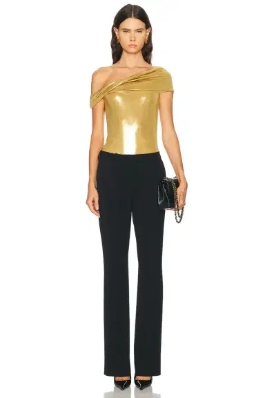 Norma Kamali Sleeveless Cowl Neck Bodysuit | Thumbnail 6