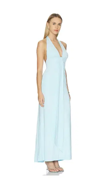 SEVEN WONDERS Kaeli Tie Front Halter Maxi Dress | Thumbnail 2