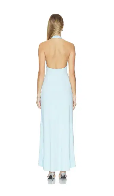 SEVEN WONDERS Kaeli Tie Front Halter Maxi Dress | Thumbnail 3