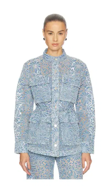 Veronica Beard Lane Jacket W/ Burnout Floral | Thumbnail 1 Veronica Beard Lane Jacket W/ Burnout Floral | Thumbnail 1