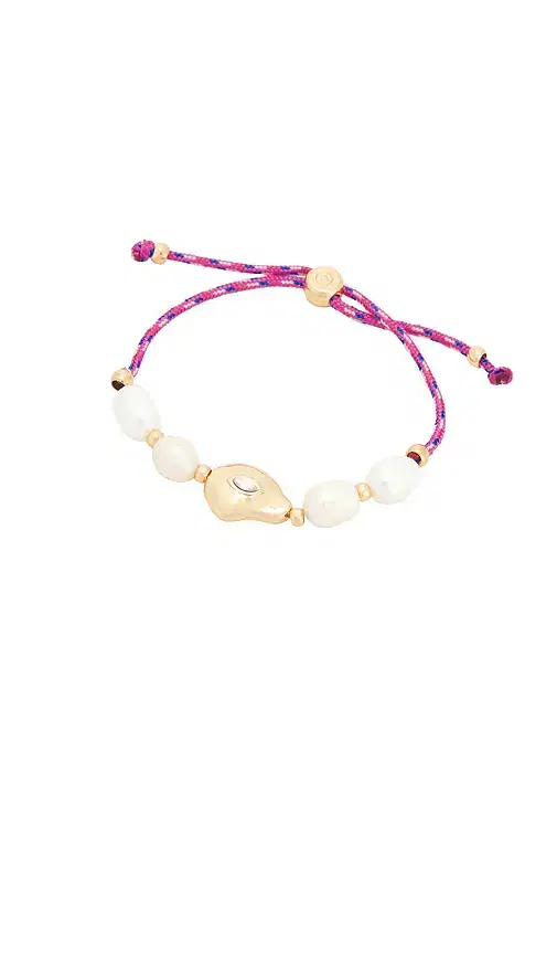 Ettika Gold And Pearl Cord Bracelet