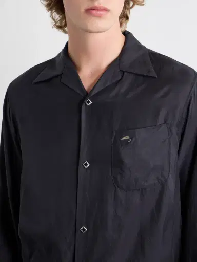 KAPITAL Drizzler Camp-Collar Embroidered-Detail Satin Jacket - Men | Thumbnail 5 KAPITAL Drizzler Camp-Collar Embroidered-Detail Satin Jacket - Men | Thumbnail 5