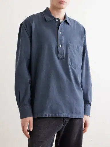 OFFICINE GÉNÉRALE Jordy Cotton-Twill Polo Shirt - Men | Thumbnail 3 OFFICINE GÉNÉRALE Jordy Cotton-Twill Polo Shirt - Men | Thumbnail 3
