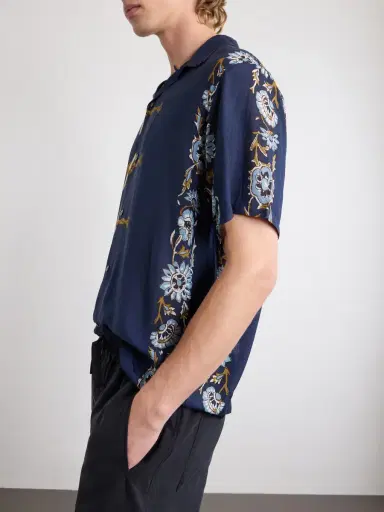 KAPITAL Toggle & Maille Convertible-Collar Printed Woven Shirt - Men | Thumbnail 5