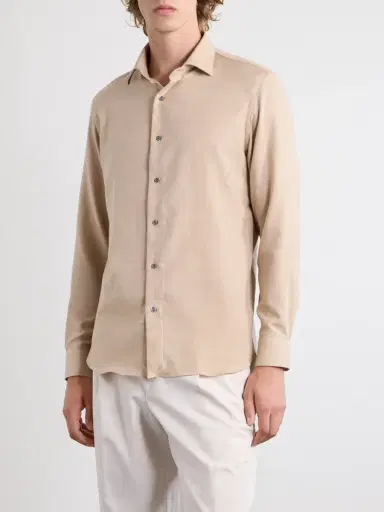 Caruso Cotton and Cashmere-Blend Shirt - Men | Thumbnail 3