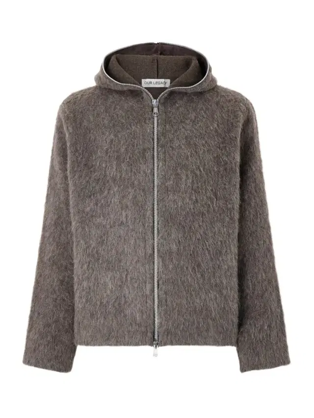 Brushed-Knit Zip-Up Hoodie - Men
