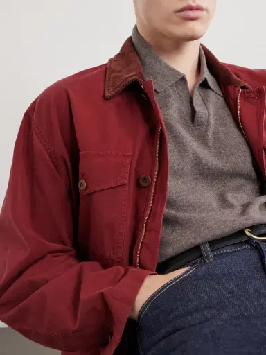 N.Peal Sloane Organic Cashmere Polo Shirt - Men | Thumbnail 5