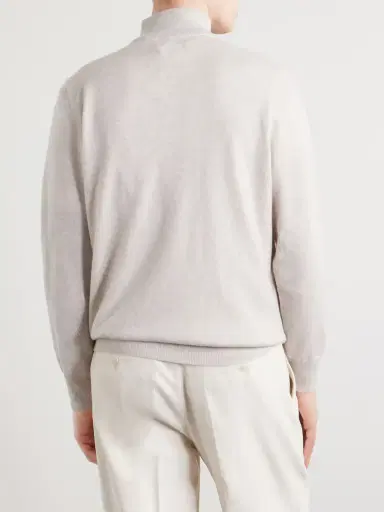 N.Peal Carnaby Organic Cashmere Half-Zip Sweater - Men | Thumbnail 4 N.Peal Carnaby Organic Cashmere Half-Zip Sweater - Men | Thumbnail 4