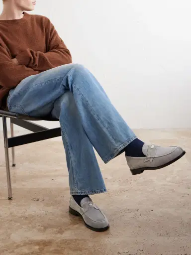 Christian Louboutin The Plato NeoCL-Detailed Suede Penny Loafers - Men | Thumbnail 2