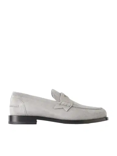Christian Louboutin The Plato NeoCL-Detailed Suede Penny Loafers - Men | Thumbnail 1