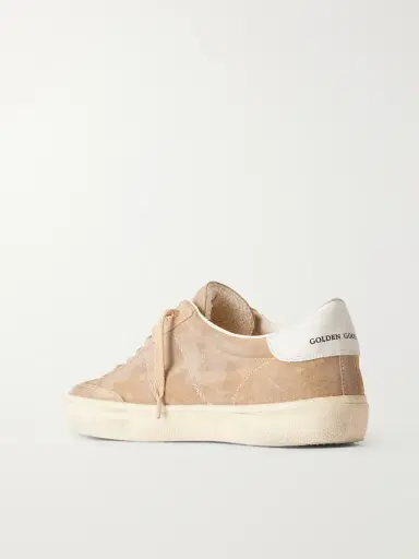 Golden Goose Super-Star Distressed Leather-Trimmed Suede Sneakers - Men | Thumbnail 4