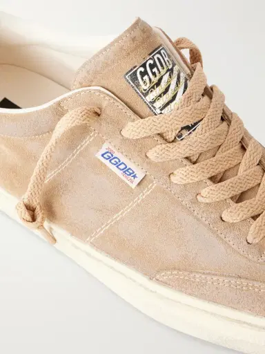 Golden Goose Super-Star Distressed Leather-Trimmed Suede Sneakers - Men | Thumbnail 5