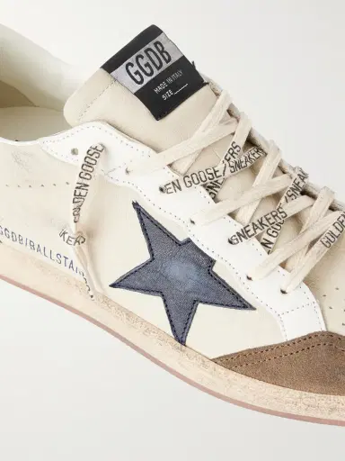 Golden Goose Ball Star Distressed Suede -Trimmed Leather Sneakers - Men | Thumbnail 5 Golden Goose Ball Star Distressed Suede -Trimmed Leather Sneakers - Men | Thumbnail 5