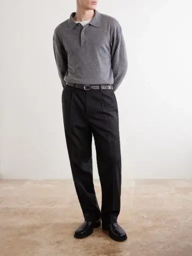 OFFICINE GÉNÉRALE Bay Merino Wool Polo Shirt - Men | Thumbnail 2 OFFICINE GÉNÉRALE Bay Merino Wool Polo Shirt - Men | Thumbnail 2