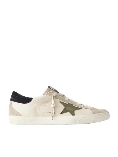 Golden Goose Super-Star Distressed Suede -Trimmed Leather Sneakers - Men | Thumbnail 1 Golden Goose Super-Star Distressed Suede -Trimmed Leather Sneakers - Men | Thumbnail 1