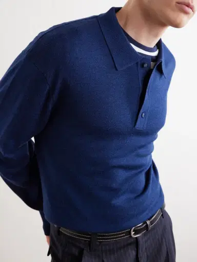 OFFICINE GÉNÉRALE Bay Merino Wool Polo Shirt - Men | Thumbnail 5 OFFICINE GÉNÉRALE Bay Merino Wool Polo Shirt - Men | Thumbnail 5