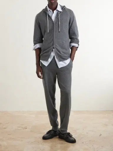 N.Peal Straight-Leg Organic Cashmere Sweatpants - Men | Thumbnail 2