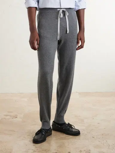 N.Peal Straight-Leg Organic Cashmere Sweatpants - Men | Thumbnail 3