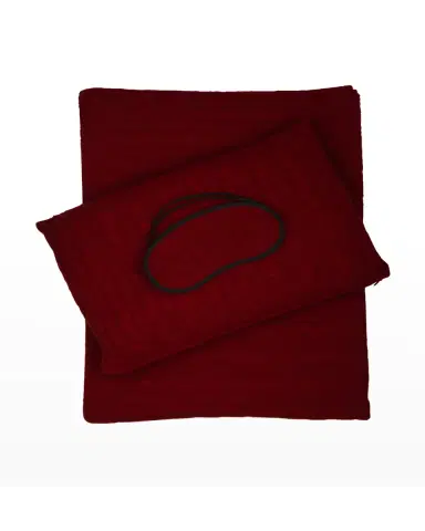 Sofia Cashmere Cashmere Cable-Knit Travel Set | Thumbnail 3