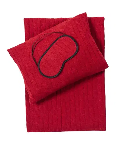 Sofia Cashmere Cashmere Cable-Knit Travel Set | Thumbnail 1