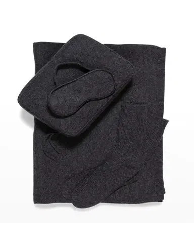 Sofia Cashmere Cashmere Cable-Knit Travel Set | Thumbnail 2